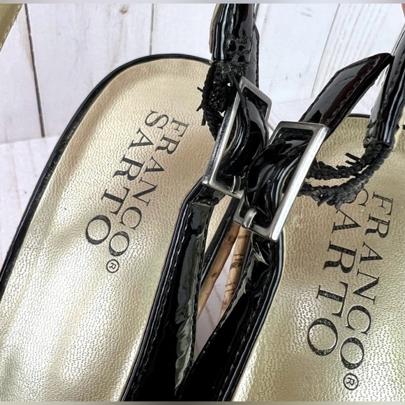 Franco Sarto patent leather wedge heel sandals - size 8.5 - Picture 12 of 16